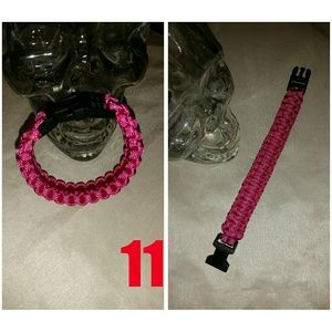 Set of 3 paracord survival bracelets